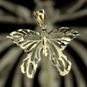 10k gold butterfly pendant
