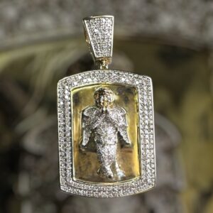 10k gold 1.41 carat weight diamond pendant