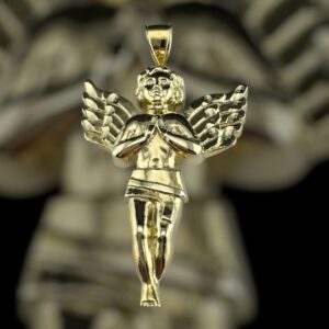 10k gold angel pendant