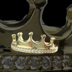 10k gold cz crown ring