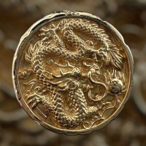 10k gold nugget style dragon ring