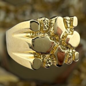 10k gold nugget style ring