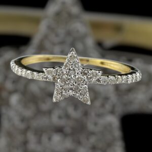 Diamond star ring