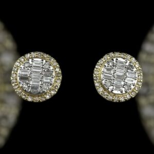 round diamond earrings