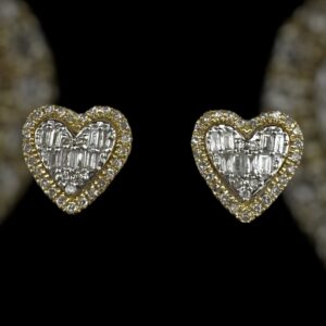 heart shaped diamond earrings