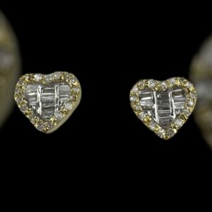 heart shaped diamond earrings