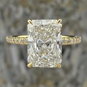 radiant cut diamond ring with halo