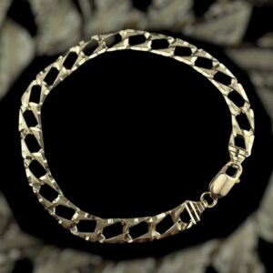 10K GOLD 6.8MM DIAMOND CUT BRACELET