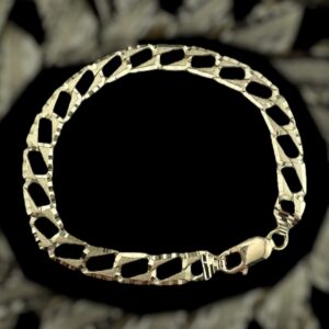 10k gold 8mm diamond cut bracelet