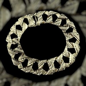 10K GOLD 15MM DIAMOND CUT BRACELET