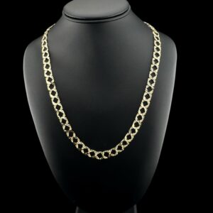 10k gold 8.7mm diamond cut chain