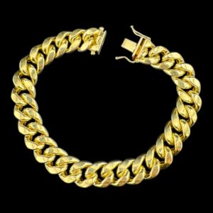 10k gold hollow Miami Cuban bracelet