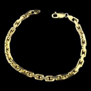 10k gold solid cable link bracelet