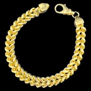 10k gold hollow franco bracelet