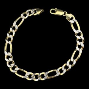 10k gold figaro bracelet