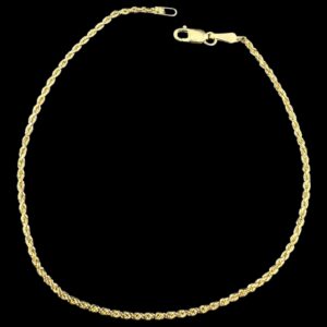 10k gold hollow rope bracelet