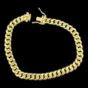 10k gold hollow Miami Cuban bracelet