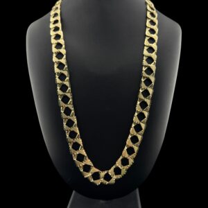 10k gold diamond cut/brush chain