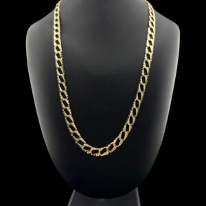 10k gold diamond cut/brush chain