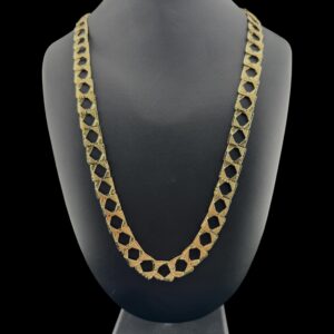10k gold diamond cut/brush chain