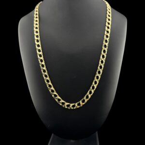 10k gold multi cut diamond cut chain